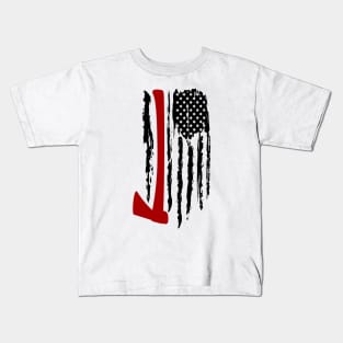 USA Firefighter Flag Kids T-Shirt